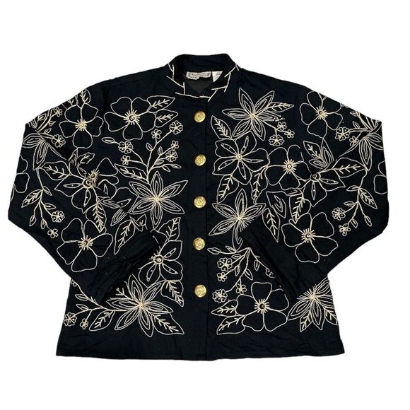 Vintage Embroidered Floral Jacket - Picture 1 of 6
